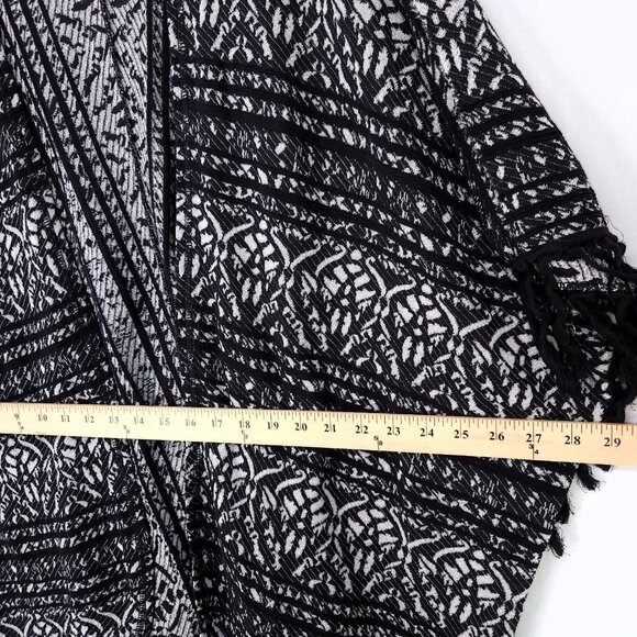 Free People Duster Womens Large Fringe Boho Kimono Jacket Open Front Oversized - Picture 8 of 12